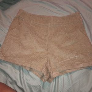 Tan corduroy shorts